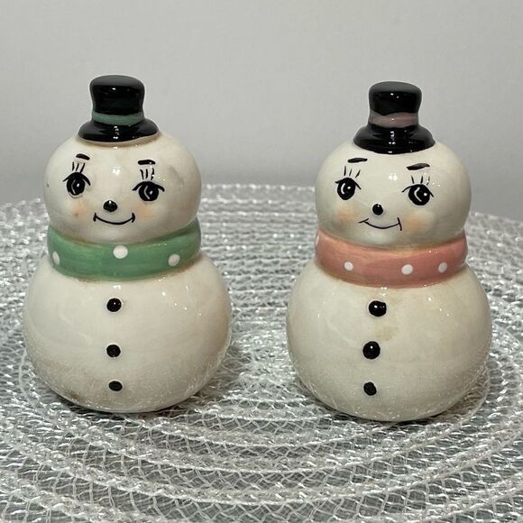Johanna Parker Snowman Salt & Pepper Shakers NWT - Picture 1 of 7